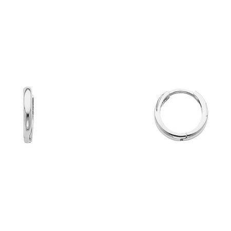gold huggie mm hoop 14k plain solid earring polished tiny finish round earrings huggies dialog displays option button additional opens