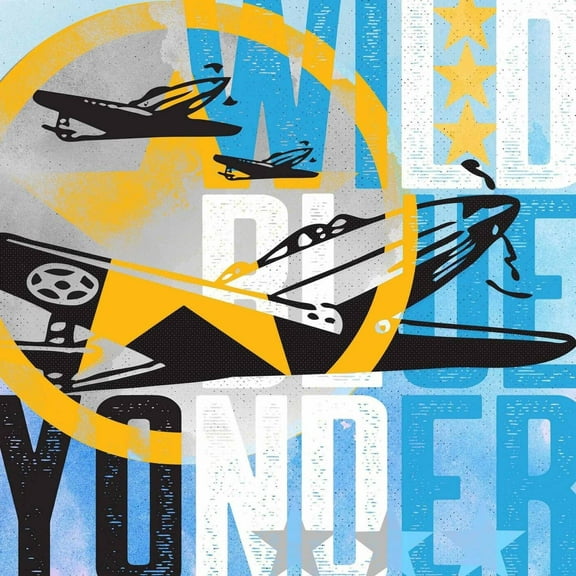 "Wild Blue Yonder Planes" Painting Print on Wrapped Canvas