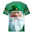 thumbnail image 3 of Tops para hombre, blusas y camisas de cuello redondo y manga corta para hombre. Top estampado de manga corta de San Patricio para hombre. Top/camisa de cuello redondo y manga corta para hombre. Tops p, 3 of 4