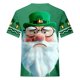 thumbnail image 3 of Tops para hombre, blusas y camisas de cuello redondo y manga corta para hombre. Top estampado de manga corta de San Patricio para hombre. Top/camisa de cuello redondo y manga corta para hombre. Tops p, 3 of 4
