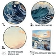 thumbnail image 3 of Designart "Wintery Scenery Of The Ocean I" Ocean Canvas Wall Art, 3 of 7