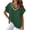 Green, variant on Raeneomay Oversized T Shirts for Women Classic V-Neck Collar Solid Color Lace Splicing Short Sleeve T-Shirt Blouse Tops