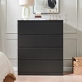 thumbnail image 3 of 4 Drawer Dresser for Bedroom,31.5"W Modern Chest of Drawers with Hidden Handle,Wooden Closet Chests Organizer for Bedroom, Living Room,Black, 3 of 8