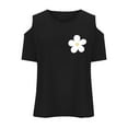 thumbnail image 4 of MUXiin Toddler Girl Tops 4t Crew Neck Letter Print Girls' Tees Short Sleeve Fashion Holidays Tops Shirts for Teen Kids, 4 of 5