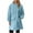 Light Blue, variant on ATOYSOY Raincoat Women Windproof Long Hooded Trench Coats Lined Windbreaker Travel Jacket Green L