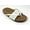 white, variant on Women's Laser Cut Out With Braided Thong Cork Sandals
