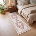 thumbnail image 2 of ARJINCUTE Boho Vintage Distressed Runner Rug Red 2'x6', Soft Machine Washable Foldable Non-Slip Carpet for Hallway Entryway Kitchen Laundry Room, 2 of 9