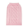 thumbnail image 4 of Pet Dog Turtleneck Knitted Sweater, Warm Dog Pullover, Comfortable Warm Pet Winter Clothes Outfits for Small Dogs (XL, Pink), 4 of 7