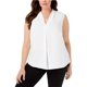 thumbnail image 1 of Nine West Blusa plisada para mujer, blanca, 3X, 1 of 1