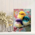 thumbnail image 2 of Qisvanset Three Fluffy Colorful Bird Canvas Print 15.75x11.81 Inches, 2 of 8