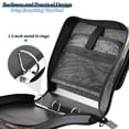 thumbnail image 5 of Water-Resistant 3-Ring Binder Organizer with Multiple Pockets Zipper Binder Bag for Office Silver and Black Butterfly, 5 of 8