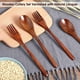 thumbnail image 5 of 40x Cucharas de Madera Y Tenedores, Juego de Utensilios de Madera, Juego de Cubiertos de Madera Natural Reutilizable, 5 of 6