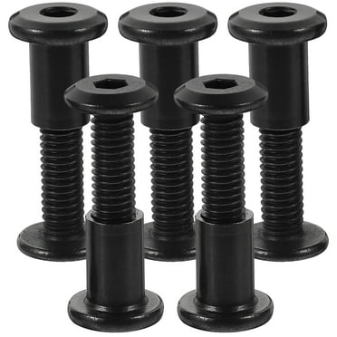 NUOLUX 5 Sets Binding Screw M6x25 Bolt Cap Nut Countersunk Belt Barrel Nut Connector