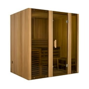 ALEKO STI6HEM 6 Person Hemlock Indoor Wet or Dry Steam Room Sauna with 6 KW ETL Certified Heater