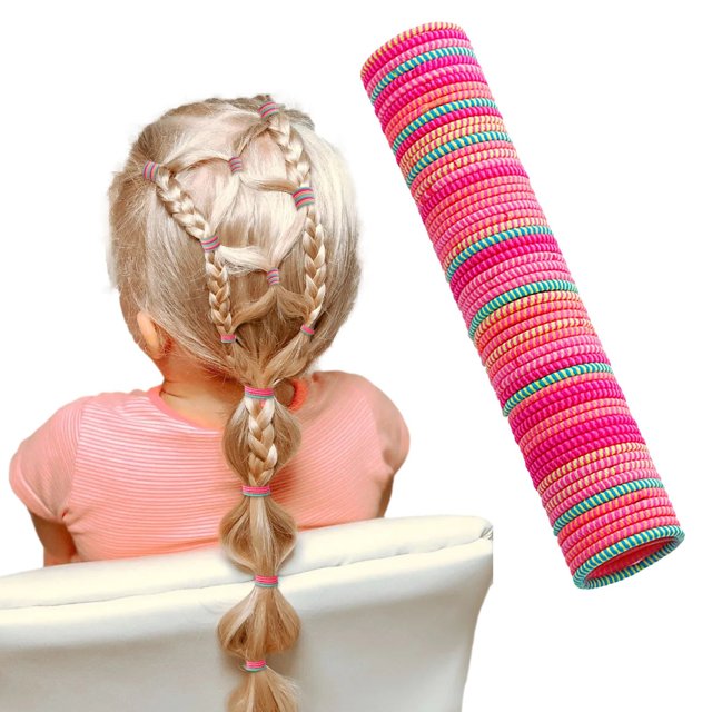 No Damage Elastic Hair Ties Soft Seamless Mini Ponytail Holders Gentle Toddler Headband Rope Accessories Multipack