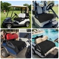 thumbnail image 6 of Golf Cart Seat Covers for 2 Seater,Solid Black Microfiber Cart Seat Towel Blanket,Retro Minimalism Abstract Denim Texture Absorbent Breathable Non Slip Bench Seats Protector for Golf Course 51"x31", 6 of 9