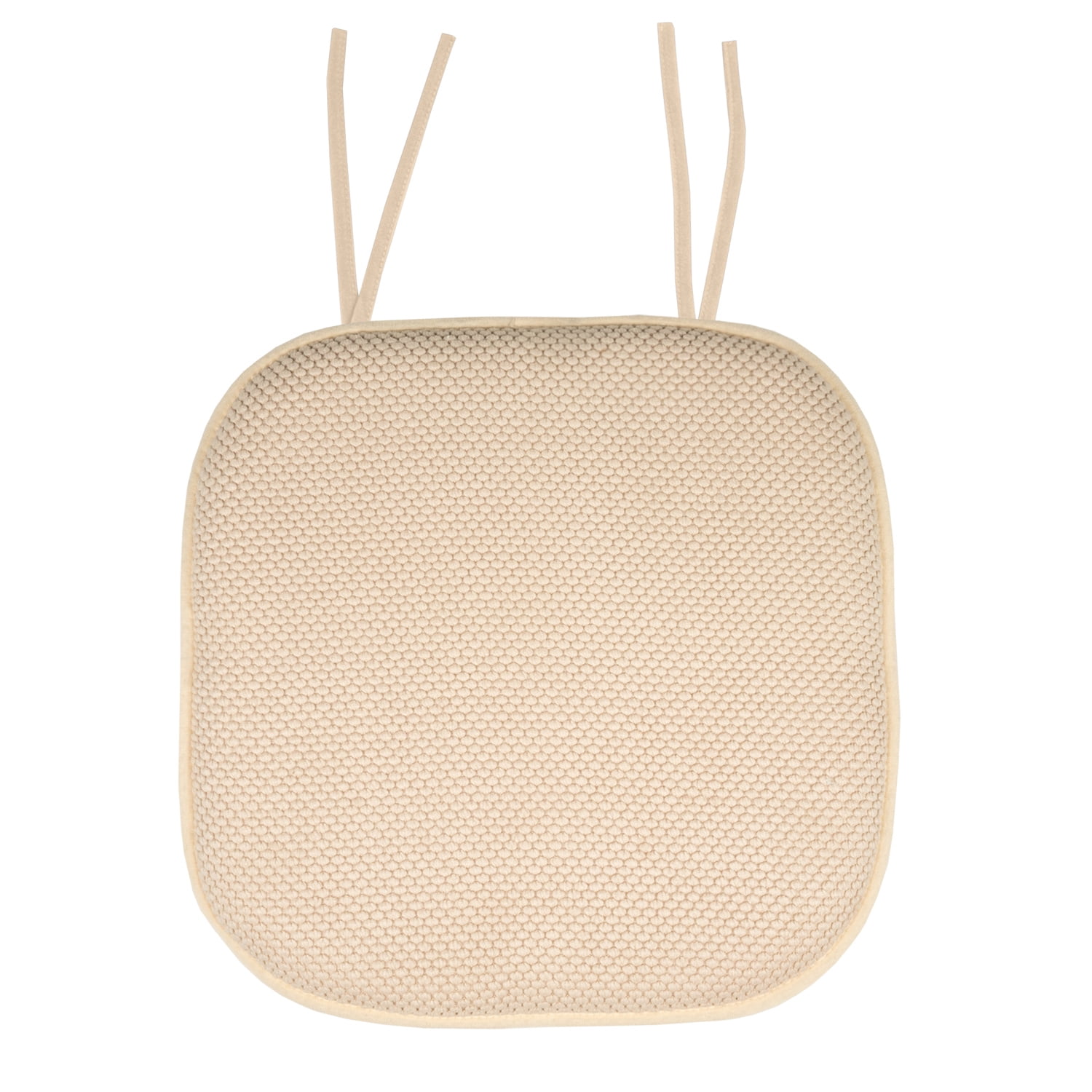 Memory Foam Honeycomb Non-Slip Back Chair Cushion Pad with Ties 2, 4, 6 or 12 Pack