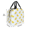 thumbnail image 3 of Lsque Yellow Rubber Duck Pattern Lunch Bag Women/Men Insulated Lunch Box,Small Leakproof Cooler Food Lunch Containers Reusable High Capacity Lunch Tote Bags, 3 of 6