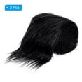 thumbnail image 3 of Unique Bargains Plush Faux Fur Fabric Precut Strips, 59' x 4' Fluffy Faux Fur Ribbon, Black 2Pack, 3 of 7