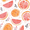 Citrus Slice, variant on Yayeee 40oz Double-Wall Insulated Stainless Steel Tumbler with Handle Bottle, Orange Watercolor Bees