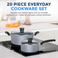 thumbnail image 2 of SereneLife Kitchenware Pots & Pans Basic Kitchen Cookware, Black Non-Stick Coating Inside, Heat Resistant Lacquer (20-Piece Set), One Size, Gray, 2 of 7