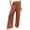 Brown_002, variant on HNMKIU Pants for Women Fashion Elastic Waist with Pocket Loose Harem Style Cropped for Casual Wear Womens Trousers Pink_001,L