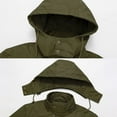 thumbnail image 2 of Men's Winter Jacket Windproof Sherpa Lined Fleece Windbreaker Coat Warm Military Parka with Removable Hood, 2 of 7