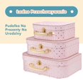 thumbnail image 4 of Jewelkeeper Paperboard Suitcases, Set of 3 Nesting Storage Gift Boxes for Birthday, 4 of 6