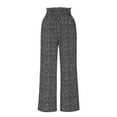 thumbnail image 3 of Lenpel Wide Leg Pants for Women Loose Ruffle High Waisted Pull on Printed Palazzo Pants Lightweight Casual Trousers, 3 of 5