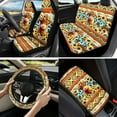 thumbnail image 2 of Jeiento Cute Highland Cow 13 PCS Car Seat Covers Full Set with Steering Wheel Cover Seat Belt Pads Armrest Cushion Southwest Aztec Coasters Keychain Lipstick Holder Auto Accessory Sets, 2 of 8