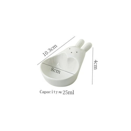 

Ceramic Dipping Plate With Handle Sauce Plate Cute Rabbit Cat Seasoning Plate Sushi Dipping Bowl Snack Plate Kitchen Supplies
