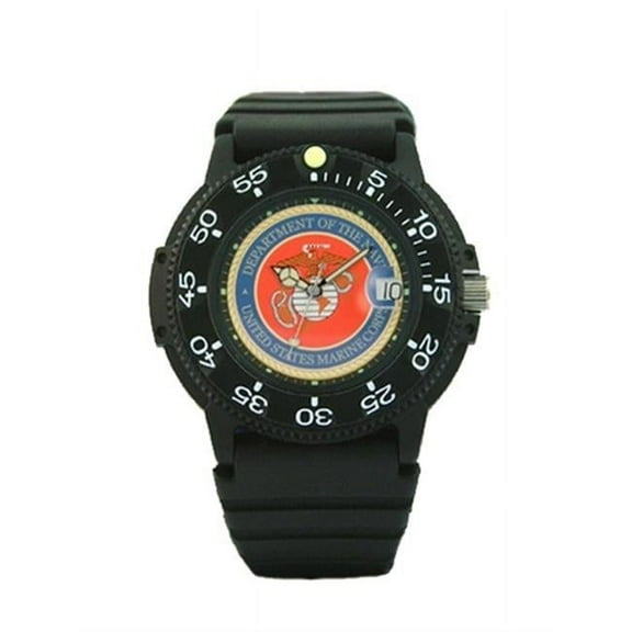 50497 Mens Marine Military Watches - Black Case
