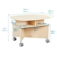 thumbnail image 2 of ECR4Kids Mobile Collaboration Table with Storage, Multipurpose Furniture, Natural, 2 of 9