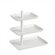 thumbnail image 1 of Elegante bandeja de postre cuadrada de acero blanco, soporte para servir cupcakes de varios niveles para una decoración inspirada en la madera rústica, fácil montaje y desmontaje, construcción, 1 of 5