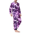 thumbnail image 2 of KLL Blue Lightning Sleepwear Mens Flannel Pajamas,Long Cotton Pj Set, 2 of 7