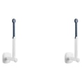 thumbnail image 1 of Kearding Colgador de pared sin perforaciones, autoadhesivo, resistente al agua, para baño, soporte de almacenamiento para sala de estar, Azul oscuro 2Conjunto, 1 of 6