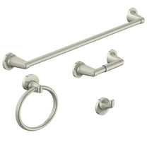 Design House Alta Bay 4-Piece Bathroom Accessory Set, Brushed Nickel