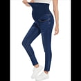 thumbnail image 2 of Pantalones Vaqueros de Maternidad para Mujer, Ajustados, Elásticos y Cómodos, para Embarazadas Azul Oscuro M, 2 of 8