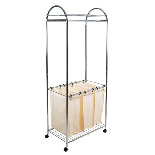 Organize It All Laundry Sorter with Canvas Bags