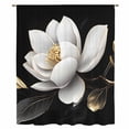 thumbnail image 2 of Gorgeous Flowers Sheer Curtains 96 Inches Long, White Gold Floral Botanicals Black Light Filering Curtains, Privacy Drapes Simi Floor to Veiling Curtain for Living Room Bedroom Large Window Treatment, 2 of 9