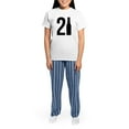 thumbnail image 4 of CafePress - 21 Years Old Women's Light Pajamas - Women's Short Sleeve Print T-Shirt and Pants Light Cotton Pajama Set, 4 of 7