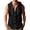 Black, variant on Men's Linen Sleeveless Hoodies Shirts Button Down Beach Cargo Tank Top Basic Solid Shirt Vest with Pocket White