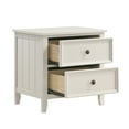 thumbnail image 4 of Knubmt 2 Drawers Beside Table with Handle, Wood Nightstand for Living Room, Bedroom, White, 4 of 7