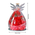 thumbnail image 3 of Eternal Rose Bouquet In Glass Dome With Angel Preserved Flowers For Valentine's, 3 of 6