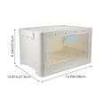 thumbnail image 2 of SUTENGDA Pantry Foldable Single and Double Door Plastic Storage Cabinet Stackable Box, 2 of 8
