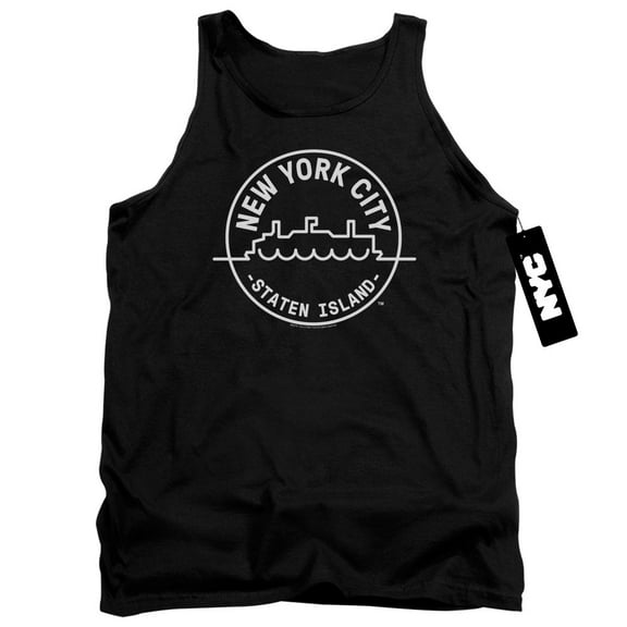 New York City See Nyc Staten Island Adult Tank Top Black