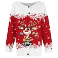 thumbnail image 1 of Fgnfyis Cardigan de Noël Décontracté Mode pour Femmes Automne Hiver Imprimé à Boutons Imitation Chandail Cardigan Veste Rouge P, 1 of 4
