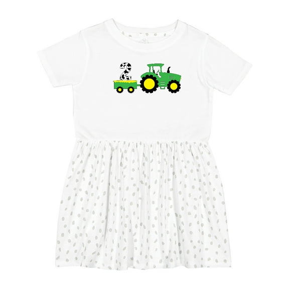 Inktastic Second Birthday Tractor Girls Toddler Dress