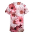 thumbnail image 3 of EGNMCR Scrub for Women Fashion Casual Flower Printing Short Sleeve V Neck Pocket Nurse Uniform Workwear Blouse Tops Spring Summer Sale, 3 of 4
