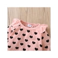 thumbnail image 5 of Elippeo Newborn Infant Clothes 3M 6M 9M 12M 18M 24M Toddler Baby Girl Valentines Day Outfit Long Sleeve Heart Print Sweatshirt Pants Set Headband, 5 of 8